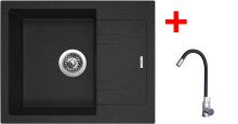 Sinks LINEA 600 Granblack + Elasta nerez/černá 